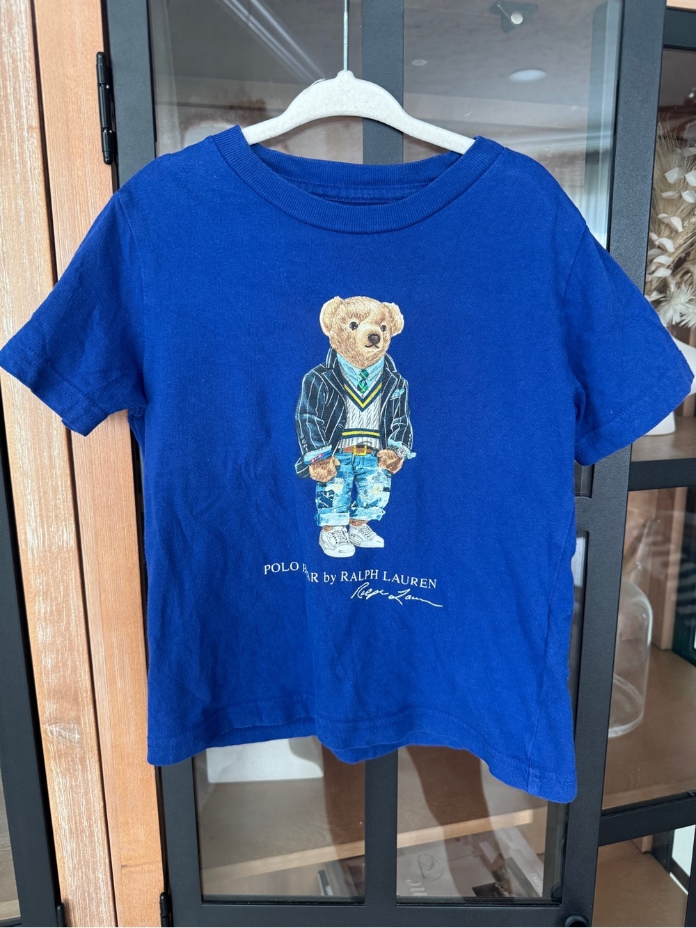 Ralph Lauren Polo bear teddy short sleeve royal blue tee t-shirt toddler boys